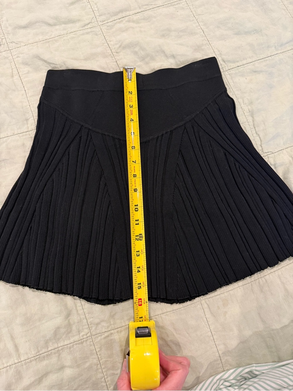 Fleur du Mal Black Rib Flared Skirt - Picture 6 of 8